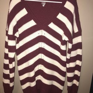 Maroon stripped sweater